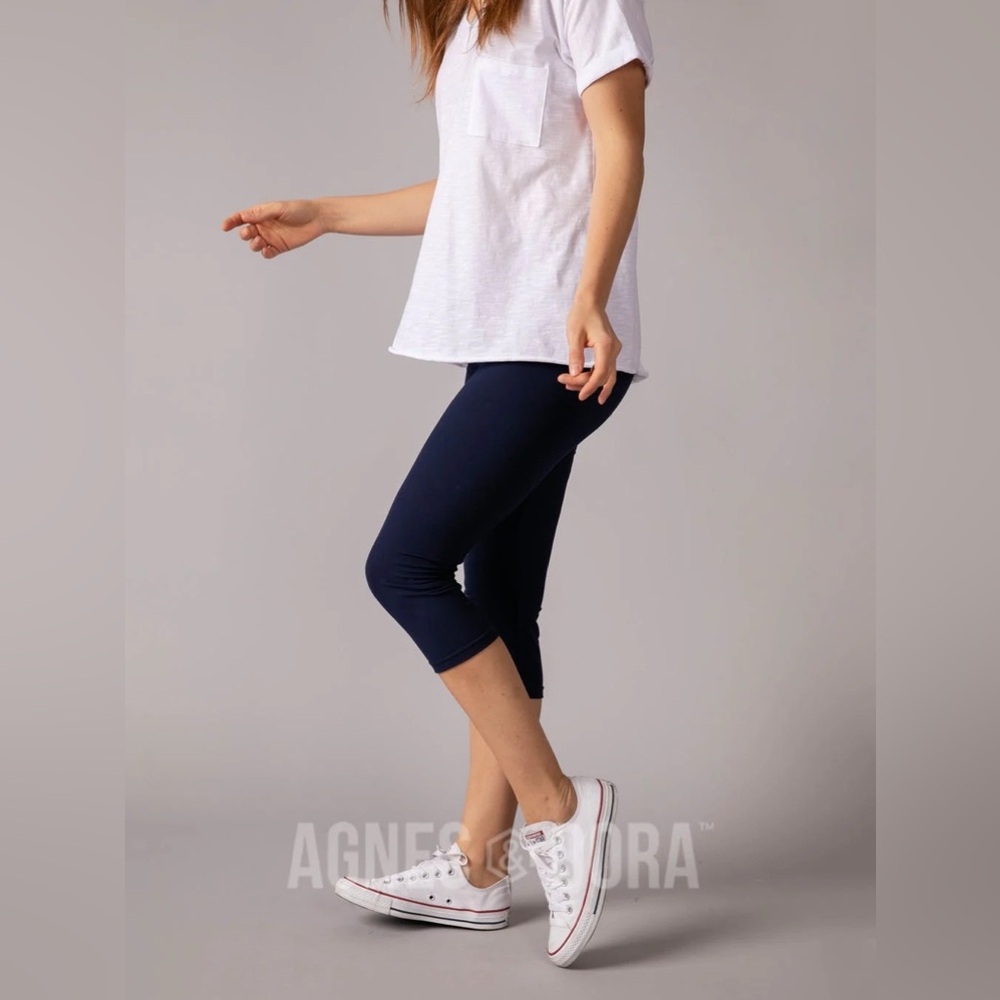 Agnes & Dora Navy Crop Capri